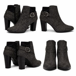 Elegant Gray Ankle Boots- worn once